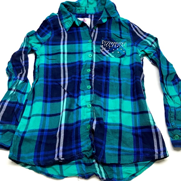 Justice plaid long sleeves size 10 - Picture 1 of 3